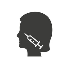 Facial skin care glyph icon on white background. Vector illustration.