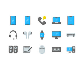 Gadgets and electronics icon pack