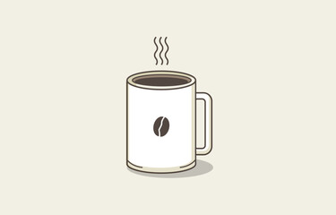 coffee cup icon vector, line sign, hot coffee