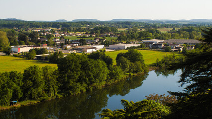 Fototapeta na wymiar Paysages du Lot-et-Garonne, observé depuis la ville de Fumel