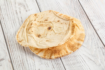 Traditional eastern round pita bread