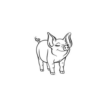 recommend clip art: Pig logo design. Pig vector. Pig symbol.