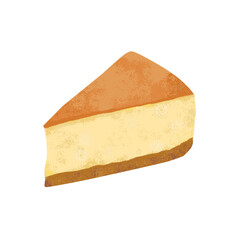 cheesecake isolated on white