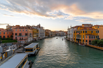 Grand Canal side view in Venice