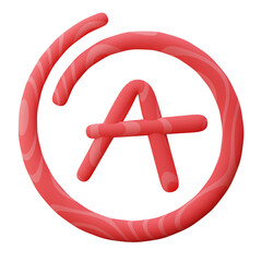 Obraz premium good exam result sign 3d icon