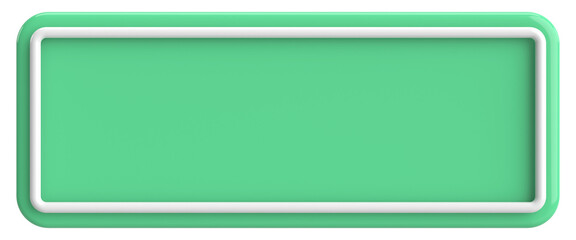 3D button. Empty button. 3D illustration.