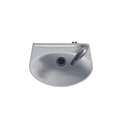 Washbasin isolated on transparent background, sink, 3D illustration, cg render
