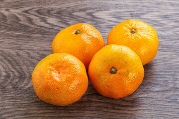 Fresh ripe juicy yellow mandarin