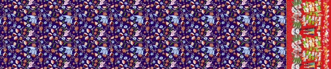 madhubani kalamkari chinz kani Abstract shirting Ajrakh Ikat block batik print patola Background digital printing textile pattern floral allover design