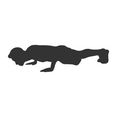 person icon doing push up vector