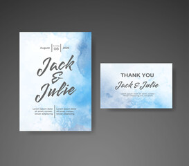 Save the date with watercolor background. Design for your invitation.