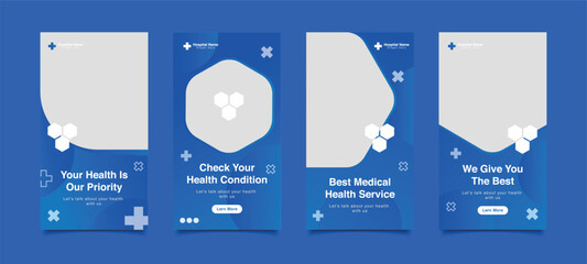Medical Social Media Post Template, Editable Healthcare Social Media Banner Template. Social media post design free vector. Anyone can use This Design Easily,Banner,Poster,Instagram story	