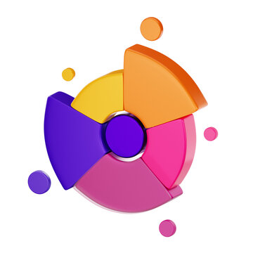 Charty - 3D Statistics, Charts, Diagram, Data Collection, Bar Diagrams Pie Chart Line Chart Types 3D Icon