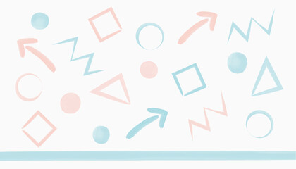 水彩の水和風　イラスト背景