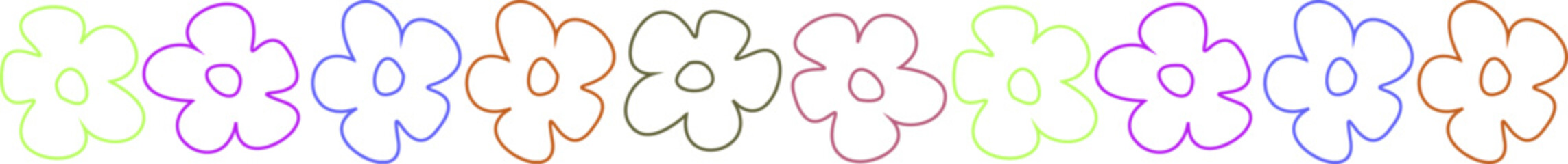 line flower border decoration