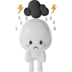 Mental illness 3d Illustration