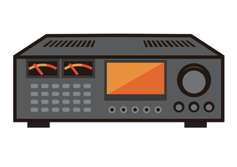 固定用アマチュア無線機のベクターイラスト