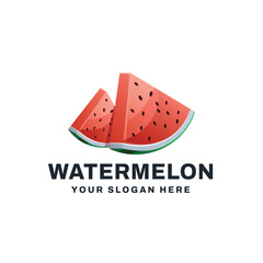 Watermelon Logo Gradient Color Template