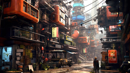 Cyberpunk City Asia 3