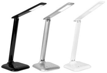 set of modern LED table lamp isolated
