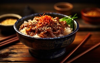 Gyudon beef and onion and rice