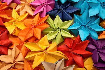 Origami background multicoloured spectrum