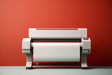 Large format printer mockup. Generate Ai - obrazy, fototapety, plakaty