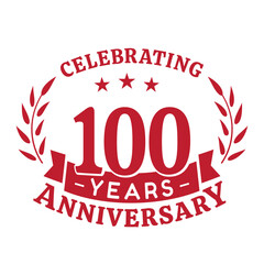 100th anniversary celebration design template. 100 years vector and illustration.