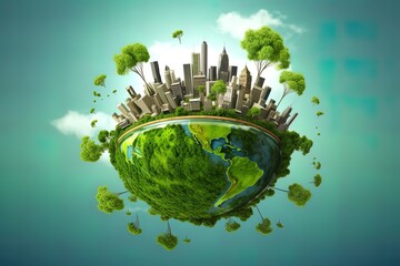 Environmental consciousness and sustainability nature concept