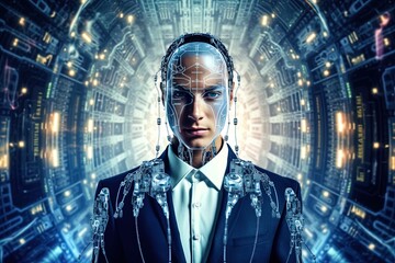 Human and AI augmentation concept