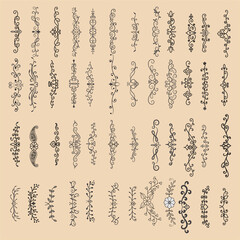 Vector illustration graphic elements for design, Swirl elements decorative illustration