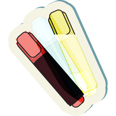 Back to school collection of stickers. Cartoon flat vector illustration