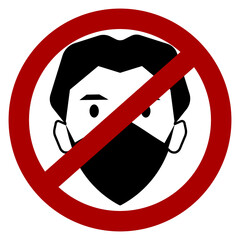 "Do not wear face mask" icon