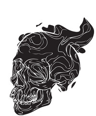 illustration of skull with high quality suitable for sticker , print , and tatoo 