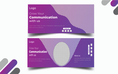 digital marketing Facebook cover page design template