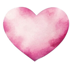 Pink Heart Watercolor Clipart Created with Generative AI Tools