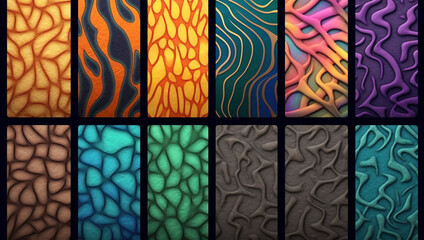 Multicolor drawings, abstraction patterns, for backgrounds, flayers, banners and social media