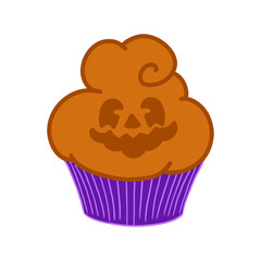 Pumpkin Halloween Cupcake