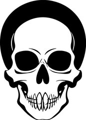 skull bones skeleton logo simple black  tattoo