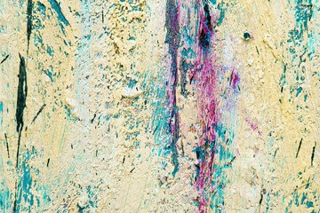 Colorful abstract oil painting art background. Texture of canvas and oil.