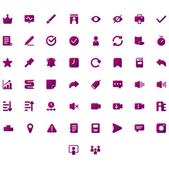 Vector of Education Icon Set Solid Gradient. Perfect for user interface, new application.
