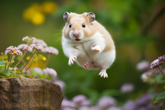 Generative AI.
a hamster is jumping