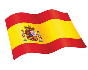accurate correct spanish flag flying