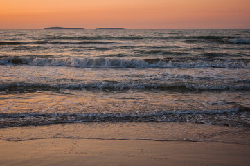 Beautiful sunrise over the sea