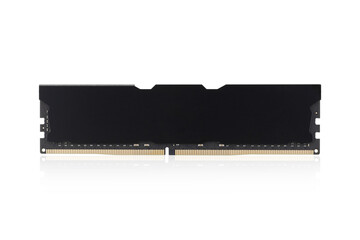 RAM for a computer on a white background. random access memory closeup isolated on white background.