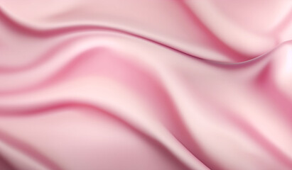 Obraz premium Smooth elegant pink silk fabric background. Textile texture. Generative AI 