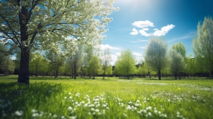 Blur park garden tree in nature background