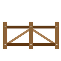 Wooden fence illustration.