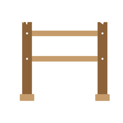 Wooden fence illustration.