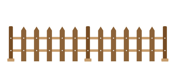 Wooden fence illustration.